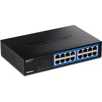 TRENDnet TEG-S17D 16-Port Gigabit Desktop Switch with Built-In Power Supply, 32Gbps