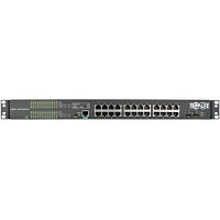 Tripp Lite NSS-G24D2P24 24 10/100/1000Mbps Port Gigabit L2 Web-Smart Managed PoE+ Switch, 240W, 2 Dedicated SFP Gigabit Slots, 52 Gbps, 12-Outlet 120V PDU