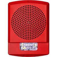Eaton ELSPSTR-N Eluxa LED High Fidelity Speaker Strobe, Red, Wall, 24VDC, 15/30/75/110/135/185CD, No Lettering