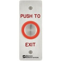 Essex PEB-1S Narrow/Jamb Piezo Touch Button, Stainless PUSH TO EXIT