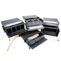 OCC RTC1U-3APB RTC Series Fiber Enclosure, Rack Mount, 1RU, 3 Adapter Plates, Black