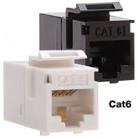 Platinum Tools 768BK1 CAT6 Keystone Coupler, F to F, Black UTP, 1-Pack