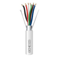 Genesis 22065501 22/6 Stranded Shielded Riser Cable, 500' (152.4m) REELEX Pull Box, White