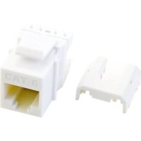 Legrand-On-Q Cat 6 QuickConnect RJ45 Keystone Insert, White, 100-Pack