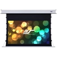 Elite Screens Evanesce Tab-Tension B 120" 16:9, Recessed In-Ceiling Electric Tab Tensioned Projector Screen, Matte White Projection Screen Surface