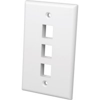 Vanco 3 Socket Keystone Faceplate