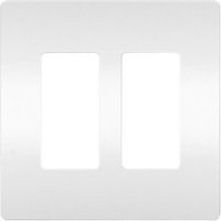 Legrand Two-Gang Screwless Wall Plate, White