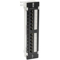 Tripp Lite Cat6 Wall-Mount PoE Patch Panel 12-Port 110/Krone 568A/B RJ45