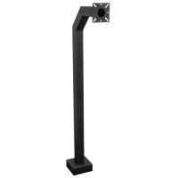 PEDESTAL PRO 42-9C-ALUM-BLK Mounting Pedestal for Card Reader, Camera, Intercom, Keypad, Biometric Reader, Telephone Entry System, Housing, Access Control Device, Push Button - Black Wrinkle