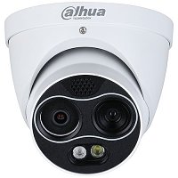 Dahua DHI-TPC-DF1241-B7F8-S2 Hybrid Thermal Turret IP Camera, 7mm Thermal Lens, 8mm Visible-Light Lens