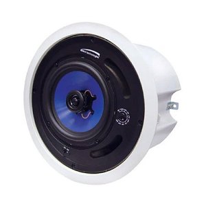 Speco SP6MAT MA Series 6.5" 25, 70V Commercial ABS Plastic Back Can Speaker, Off-White