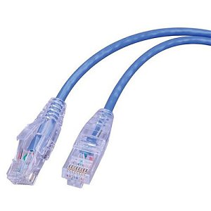Vanco SCAT6-2BU Super Slim CAT6 Patch Cable, UTP, 550 MHz, Non Booted, 2', Blue