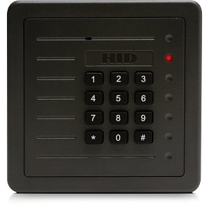 HID 5355ABK09 ProxPro 125 kHz Wall Switch Keypad Proximity Reader with Wiegand Output, Buffer One Key, Add Compliment, 8-Bit Message (Dorado), Beige