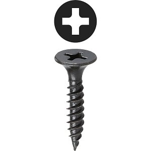 Dottie DWSBX6114 #6 x 1-1/4 in. Phillips Bugle Head Fine Thread Drywall Screw, 100-Pack