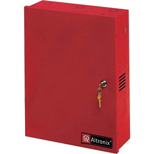 Altronix AL1024ULXPD4R Power Supply Charger, 4 Fused Outputs, 24VDC at 10A, 115VAC, Red BC400 Enclosure