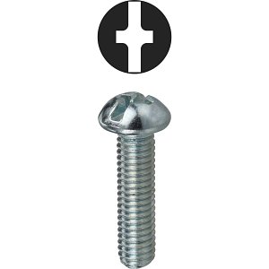 Dottie RMC1412 1/4 in.-20 x 1/2 in. Phillips/Slotted Round Head Machine Screw, 100-Pack