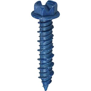 Dottie 36H114 3/16 in. x 1-1/4 in. Slotted Hex Washer Head Concrete Screw Anchor, 100-Pack