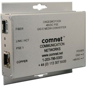 ComNet 10/100/1000 Mbps Ethernet 2 Port Media Converter + Poe