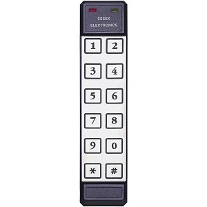 Essex KTP-4852-LI RS-485 Thinline 2x6 Keypad Reader, Mullion Mount, Black Illuminated Overlay