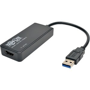 Tripp Lite U344-001-HDMI-R USB 3.0 SuperSpeed to HDMI Dual Monitor External Video Graphics Card Adapter 1080p, 512MB SDRAM, Black