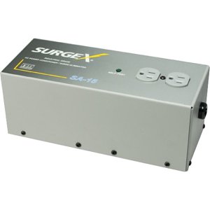 SurgeX SA-15 Standalone Surge Eliminator and Power Conditioner, 120V/15A, 2 Outlets