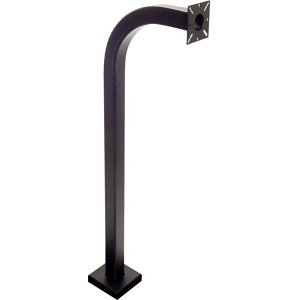 Alpha PEDS042B 42" Goose Neck Single Mounting Pedestal, Black