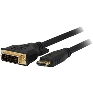 Comprehensive HD-DVI-6PROBLK Pro AV/IT Series HDMI to DVI 26 AWG Cable 6'