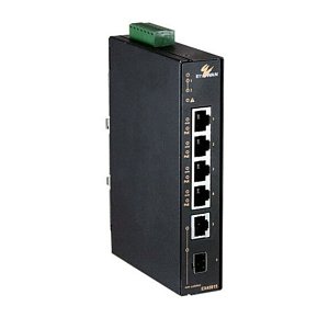 EtherWAN EX45915-V 5-port 10/100/1000BASE-T (4 x PoE) +1-port 1000BASE SFP Gigabit Hardened Unmanaged Ethernet Switch