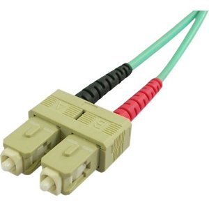 Lynn Electronics LCLC-10GIG-3M Optilink OM3 Duplex LC/LC Fiber Optic Patch Cable, Aqua, 3 Meter