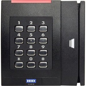 HID 925NTNNEK0015P multiCLASS SE RMK40 Smart Keypad Reader, 13.56 MHz Maximum Compatibility, Wiegand, Pigtail, Standard v1, LED Red, Flash Green, CSN 32-BIT MSB, 8-BIT MSG, Black