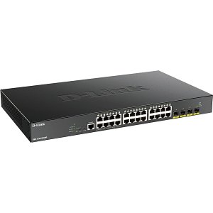 D-Link DGS-1250-28XMP-6KV 28-Port Smart Managed Gigabit PoE Switch with 10-Gigabit Uplinks