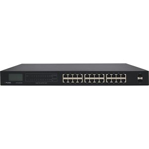 DITEK DTK-SW24PL 24-Port Gigabit Ethernet PoE+ Switch, 2 SFP Ports and LCD Screen passes