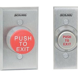 Schlage Series 631 631AL EX DA Push Button, 1 1/4, Delay EXIT PUSH TO EXIT