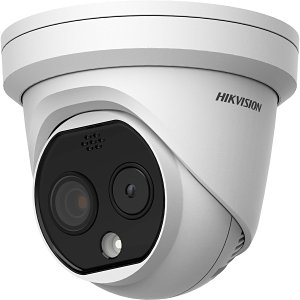 Hikvision DS-2TD1228-3/QA Thermal and Optical Bi-Spectrum IP Turret Camera, 3.5mm Lens