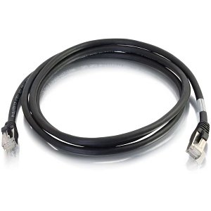 C2G CG00808 CAT6a Snagless Shielded (STP) Ethernet Network Patch Cable, 1' (0.3m), Black