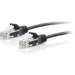C2G CG01106 CAT6 Snagless Unshielded (UTP) Slim Ethernet Network Patch Cable, 7' (2.1m), Black