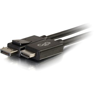C2G CG54326 6' DisplayPort Male to HDMI Male Adapter Cable, Black