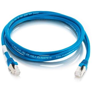 C2G CG00807 CAT6a Snagless Shielded (STP) Ethernet Network Patch Cable, 35' (10.7m), Blue