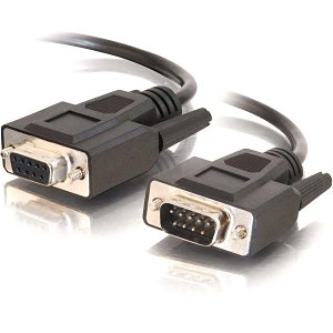 C2G CG52030 DB9 M/F Serial RS232 Extension Cable, 6' (1.8m), Black