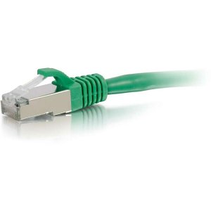 c2g cg00832 cat6 snagless shielded (stp) ethernet network patch cable, 8' (2.4m), green