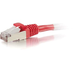 C2G CG00847 CAT6 Snagless Shielded (STP) Ethernet Network Patch Cable, 6' (1.8m), Red