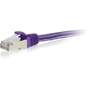 C2G CG00897 CAT6 Snagless Shielded (STP) Ethernet Network Patch Cable, 1' (0.3m), Purple