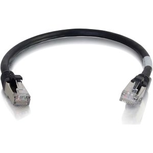 C2G CG00981 CAT6 Snagless Shielded (STP) Ethernet Network Patch Cable, 0.5' (0.15m), Black