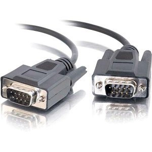 C2G CG52087 DB9 M/M Serial RS232 Cable, 6' (1.8m), Black