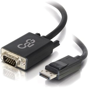 C2G CG54331 DisplayPort Male to VGA Male Active Adapter Cable, 3' (0.9m), Black