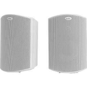 Polk ATRIUM 6 All Weather Outdoor Loudspeaker with 5.25" Driver, 1" Tweeter and Power Port Bass Venting, Pair, White