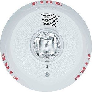 System Sensor SPSCWLA L-Series Indoor Selectable Output Ceiling Speaker Strobe, Fire Marking, Bilingual, White