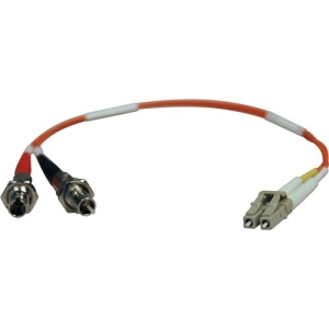 Tripp Lite 0.3m Duplex Multimode Fiber Optic 62.5/125 Adapter Lc/St M/F 1ft 1' 0.3 Meter