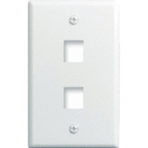 Legrand-On-Q 1-Gang, 2-Port Wall Plate, White 25-Pack