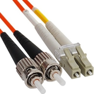 ICC 62.5/125µm Multimode Duplex LC-ST Fiber Optic Jumper, 1 PC